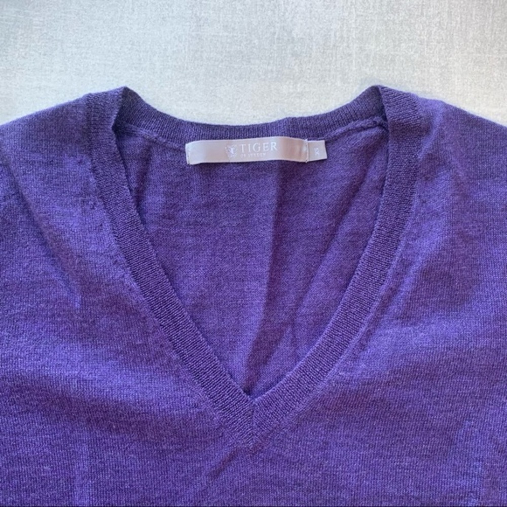 Tiger of Sweden Purple Wool Cardigan Sweater - XS